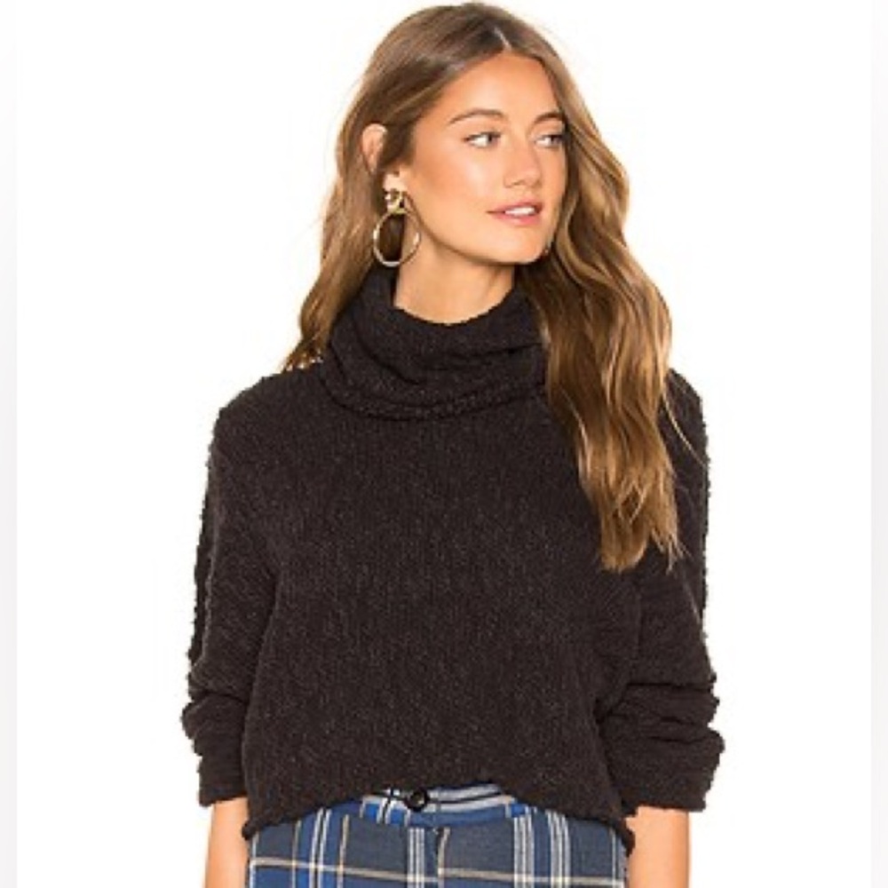 Free People Big Easy Crop Turtleneck Sweater